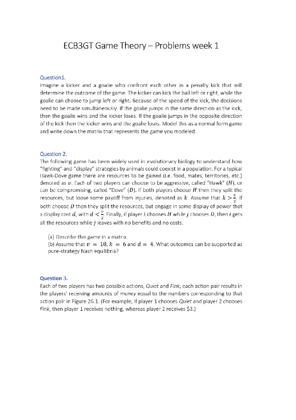 Week 1 Problem Set: Introductory Practice Qs and Skills Needed ...