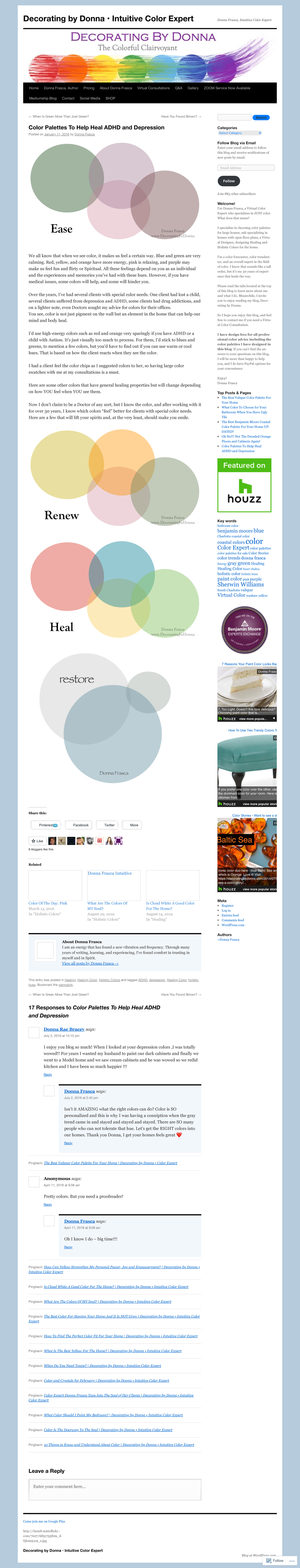 Color Palettes To Help Heal ADHD and Depression Decorating by Donna ...