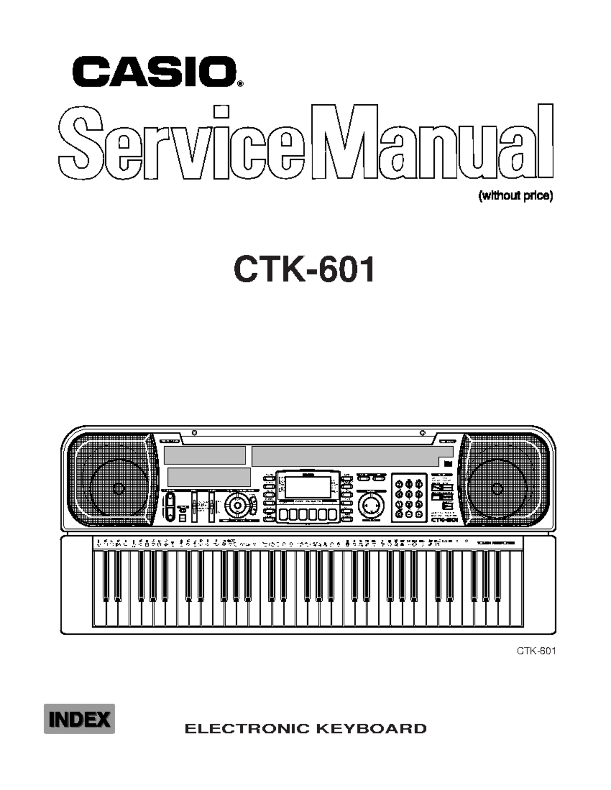 Casio CTK-601 Keyboard Repair Guide: Specifications & Diagrams