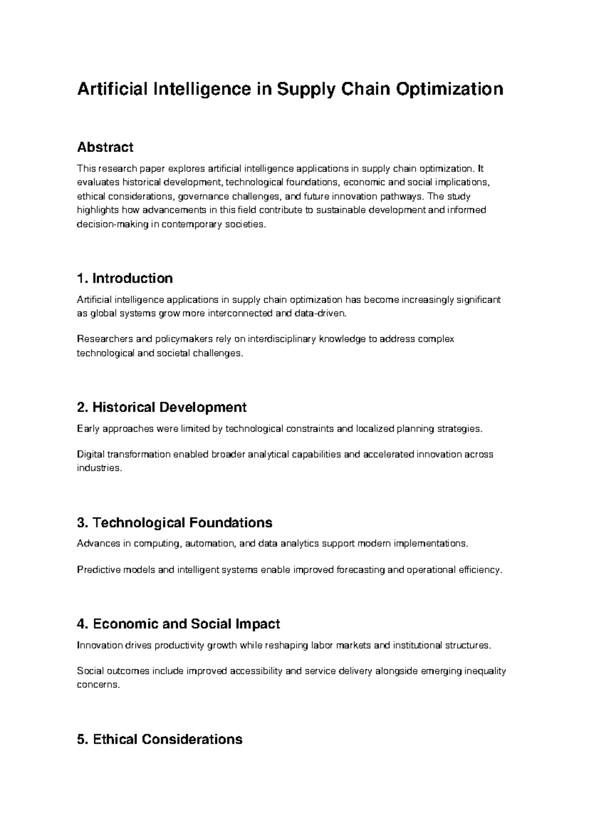 AI Applications in Supply Chain Optimization: A Comprehensive Study ...