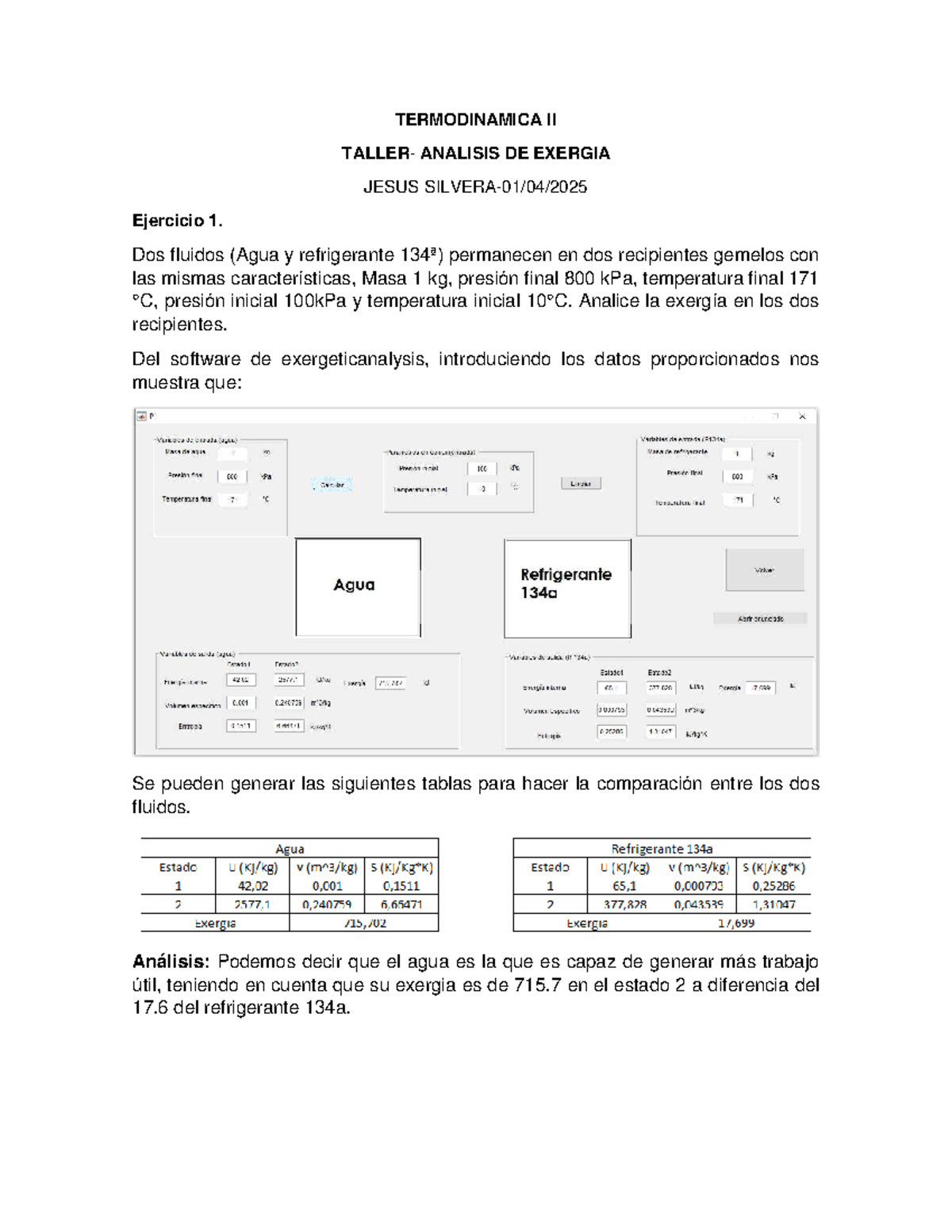 Termodinámica II: Análisis de Exergía - Ejercicios de Jesús Silvera ...