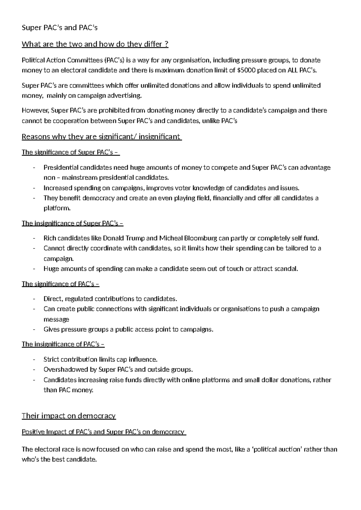 Campaign Finance Research: Super PACs vs. Political Action Committees ...