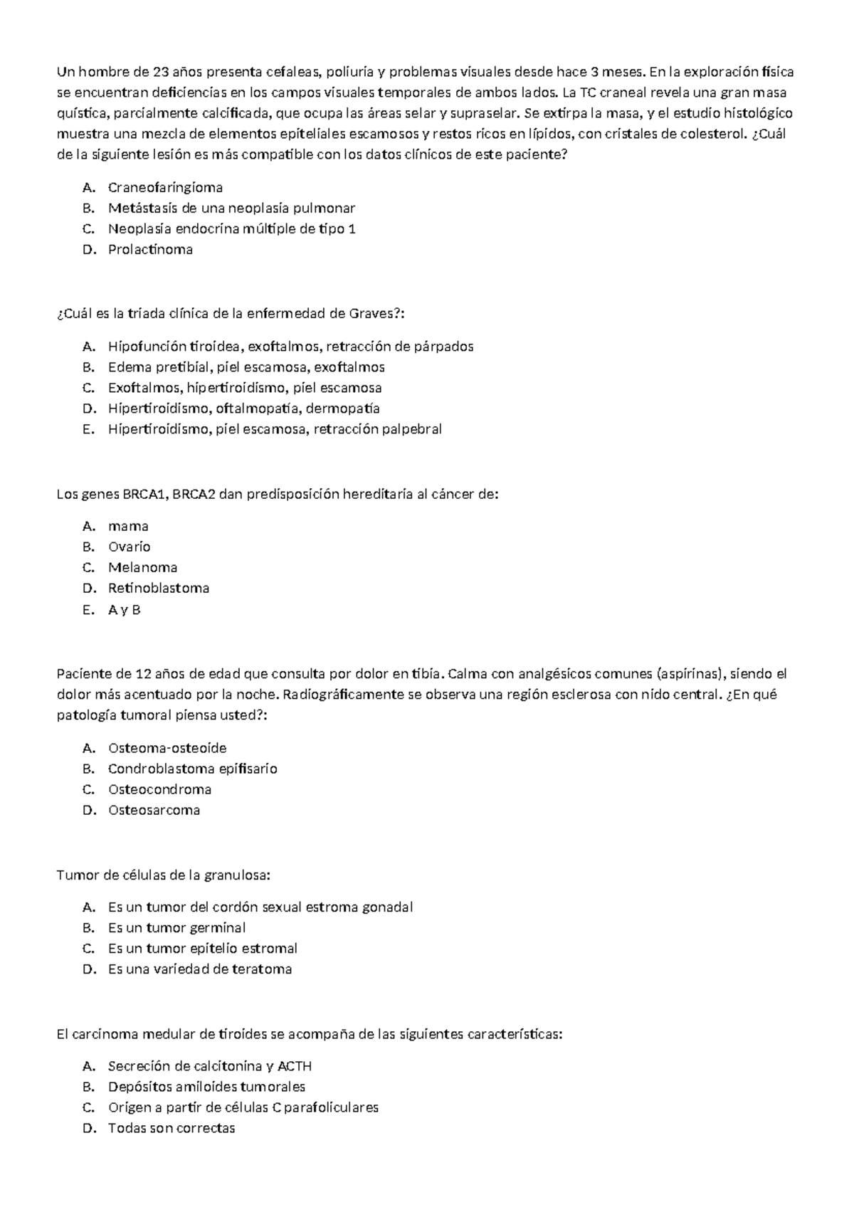 Patología 4 - Apuntes Extras sobre Diagnósticos Clínicos - Document Preview