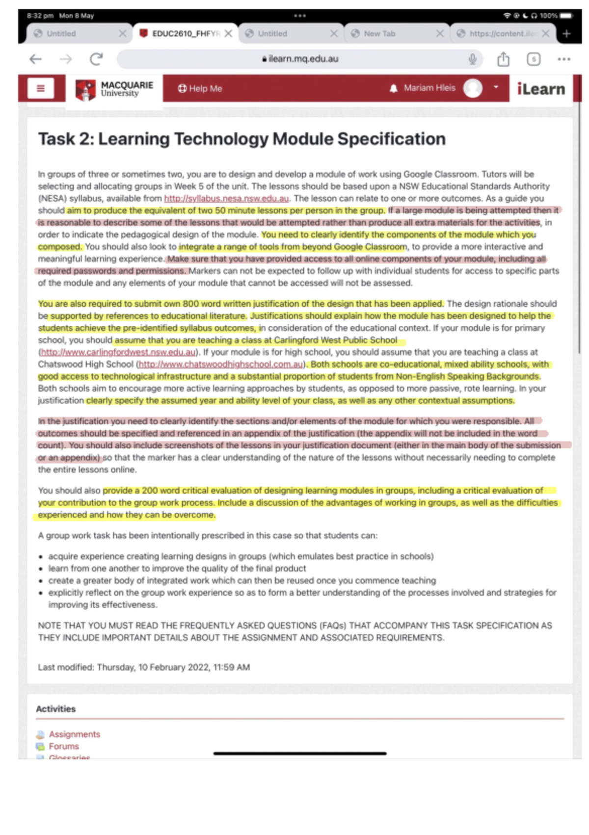 Task 2 assignment educ2610 - EDUC2610 TASK 2 – LEARNING TECHNOLOGY ...