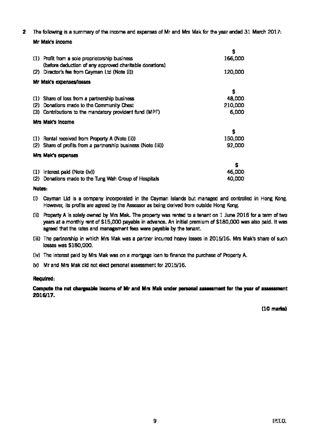 Taxation Exercise Practice Questions and Solutions - Studocu