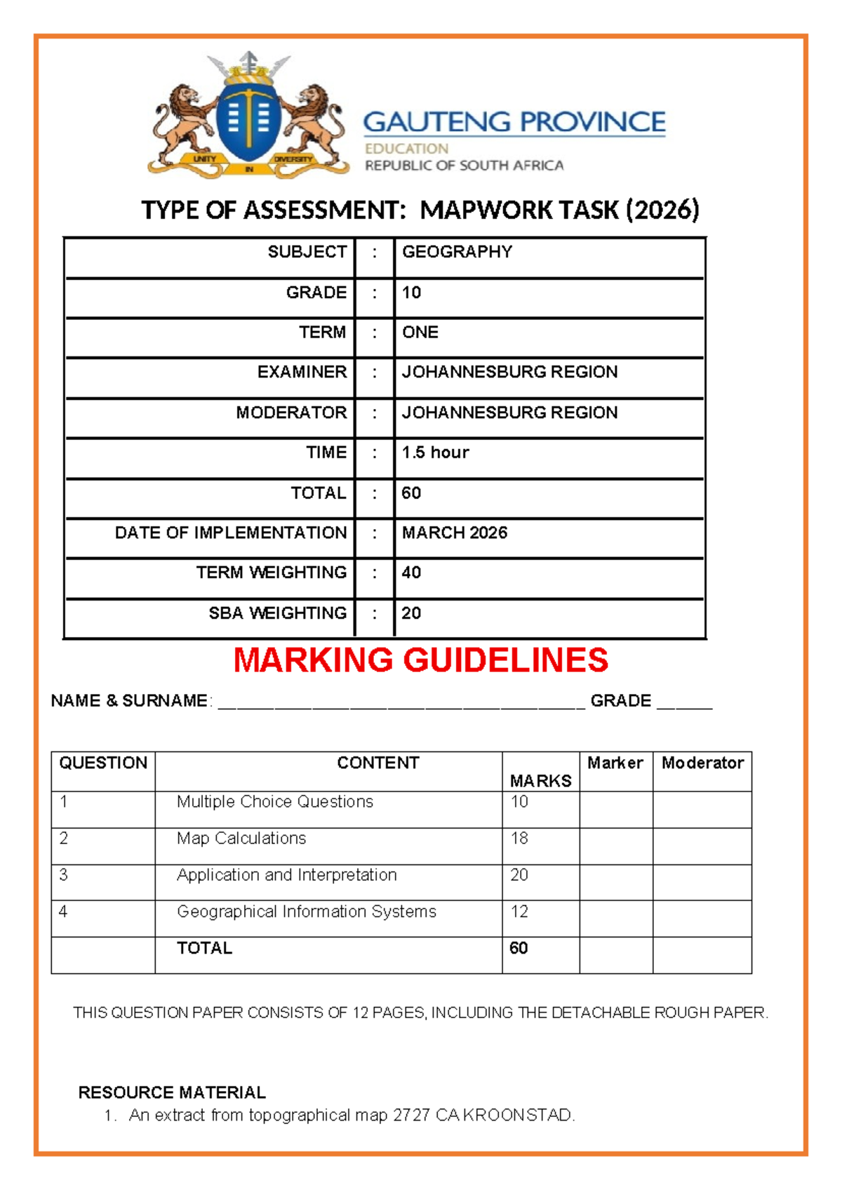 Grade 10 Geography Mapwork Task 2026 Marking Guidelines Studocu Thumb 1200 1696 