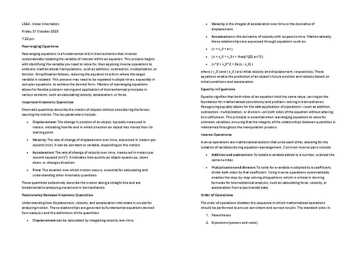 Biomechanics Principles: Muscle Force, Torque, and Human Movement ...