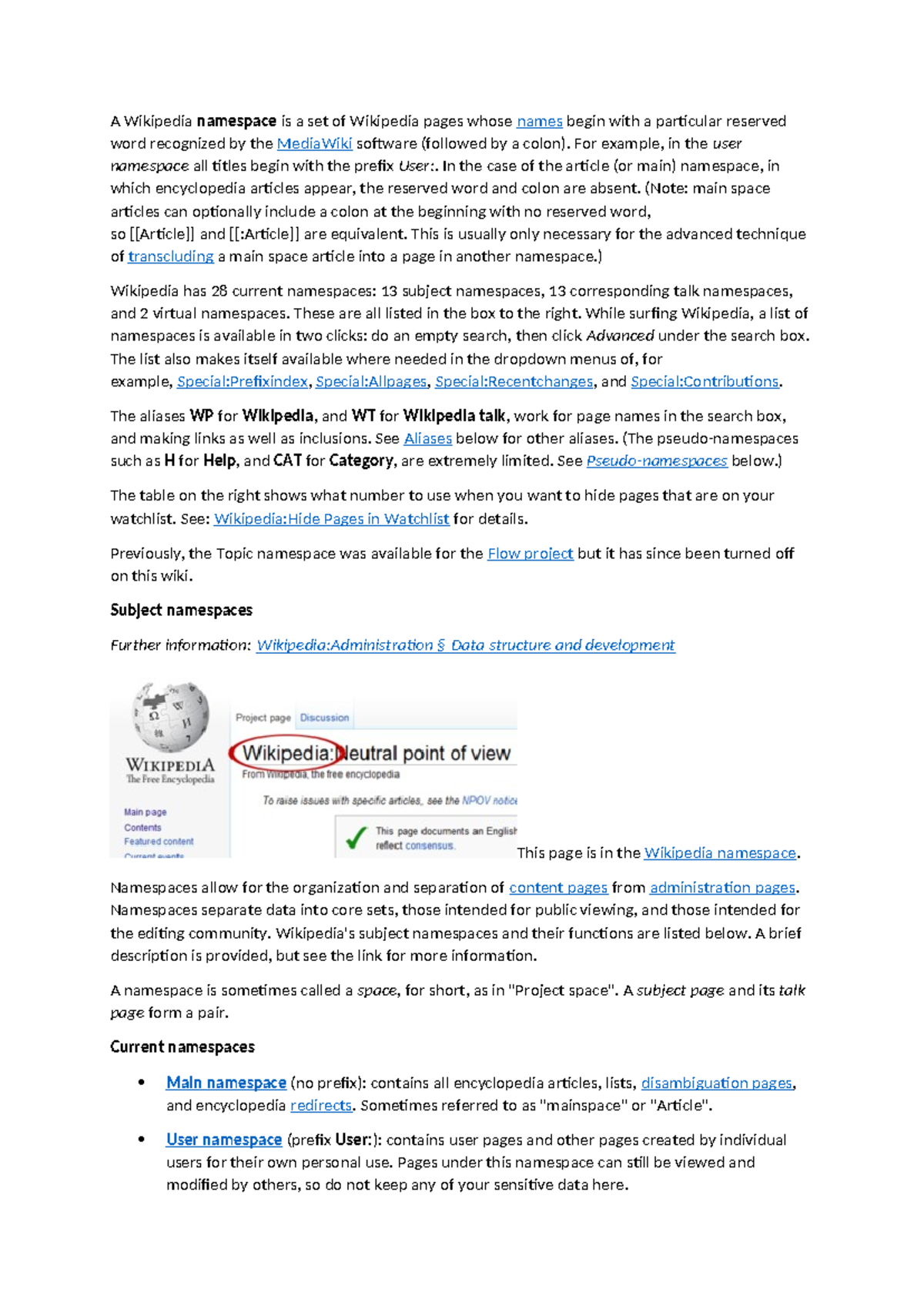 Wikipedia Namespaces Explained: Types and Functions - Studeersnel