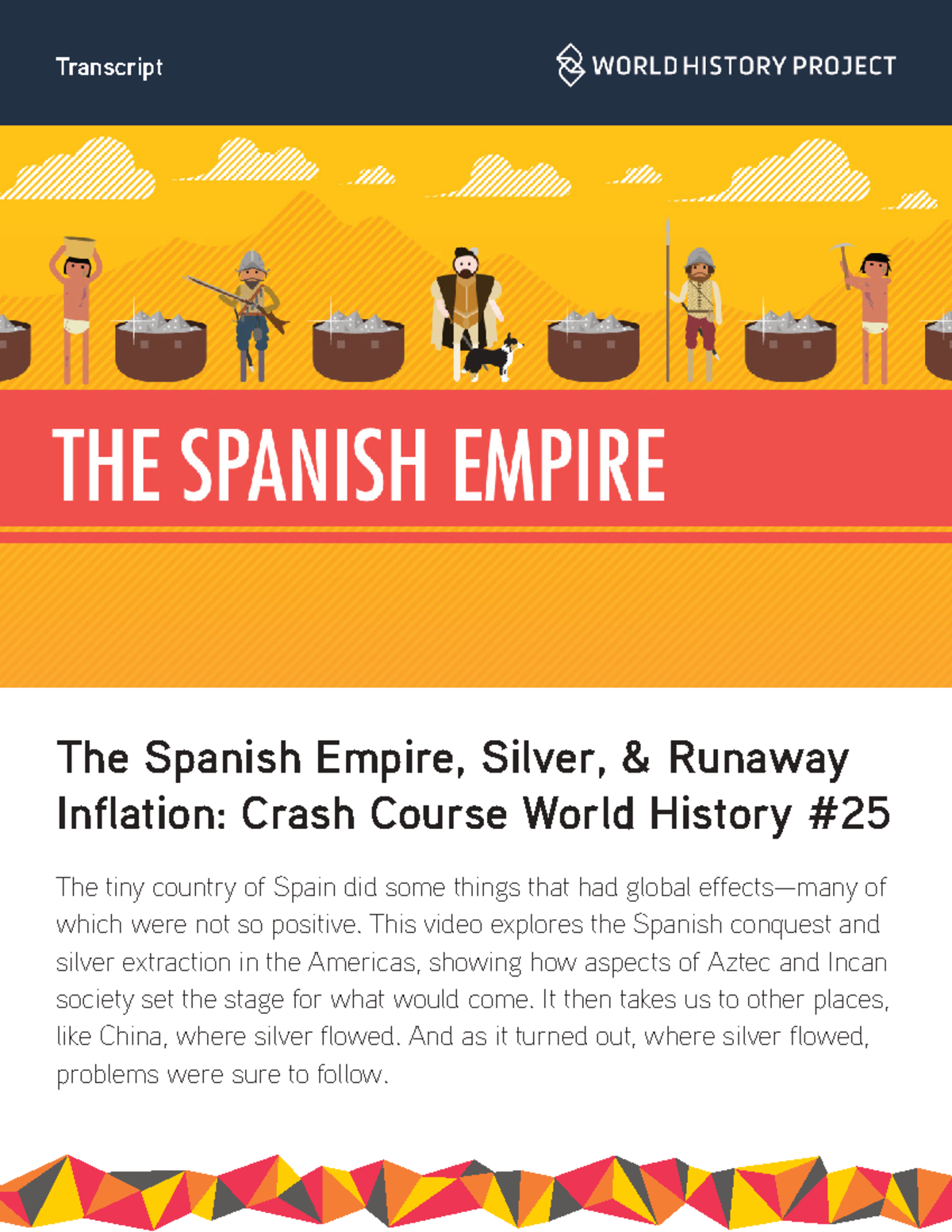 CC The Spanish Empire, Silver, and Inflation: Crash Course World ...