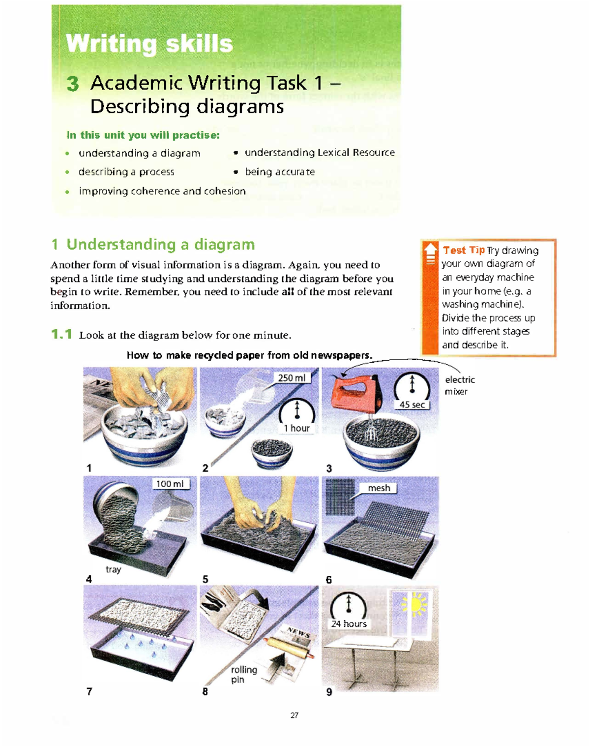 Writing Task 1 Processes - 3 Academic Writing Task 1 Describing ...