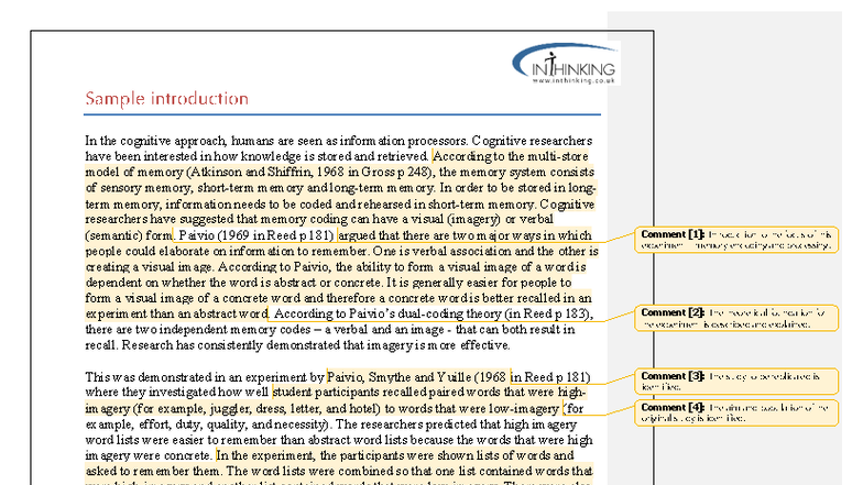 Cognitive Psychology IA: Memory Encoding & Imagery Effects - Studocu