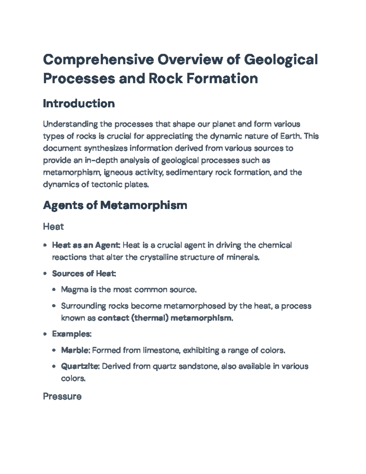 Geological Processes and Rock Formation: An In-Depth Analysis ...