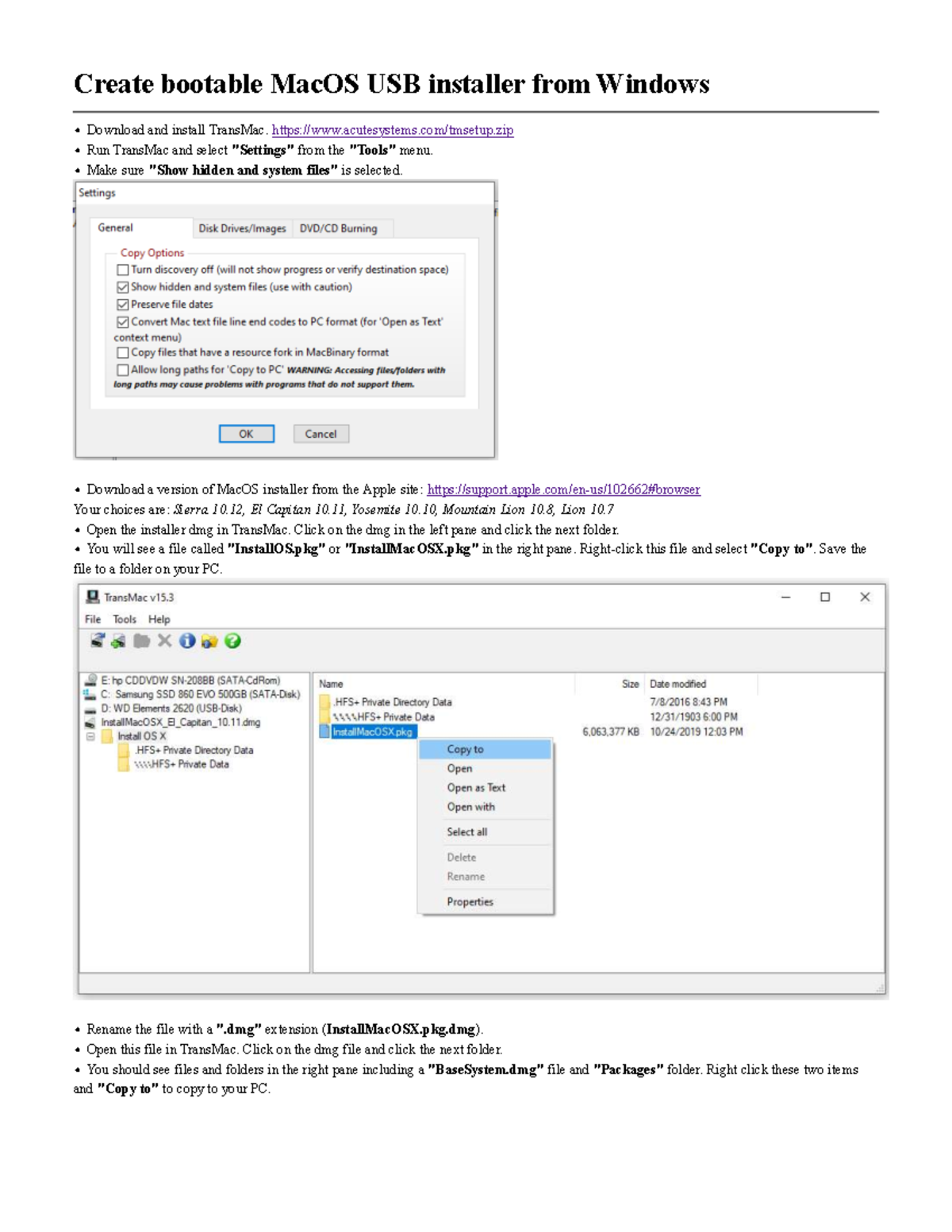 Mac Os Bootable Usb Installer From Windows Step By Step Guide Studocu