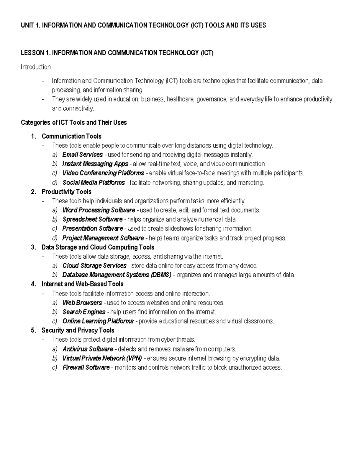 Technology FOR Teaching AND Learning 2 - UNIT 1. INFORMATION AND ...