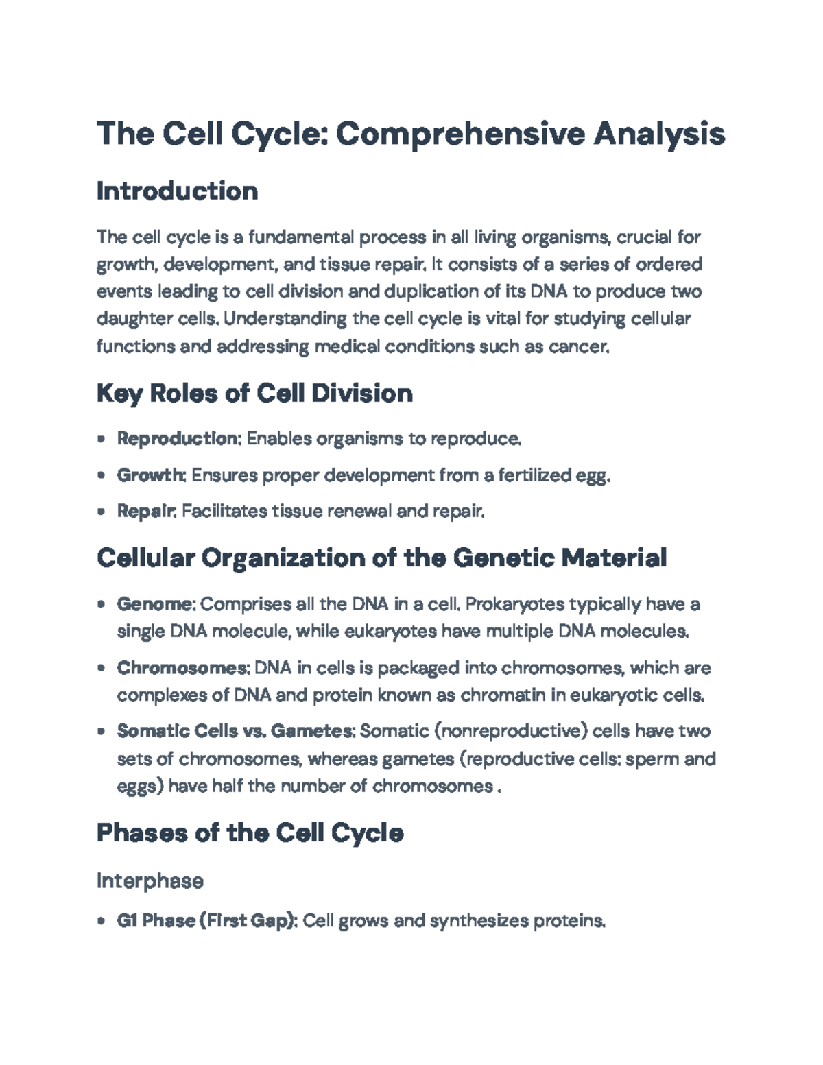 Cell Cycle Dynamics: Phases, Regulation, and Cancer Implications - The ...