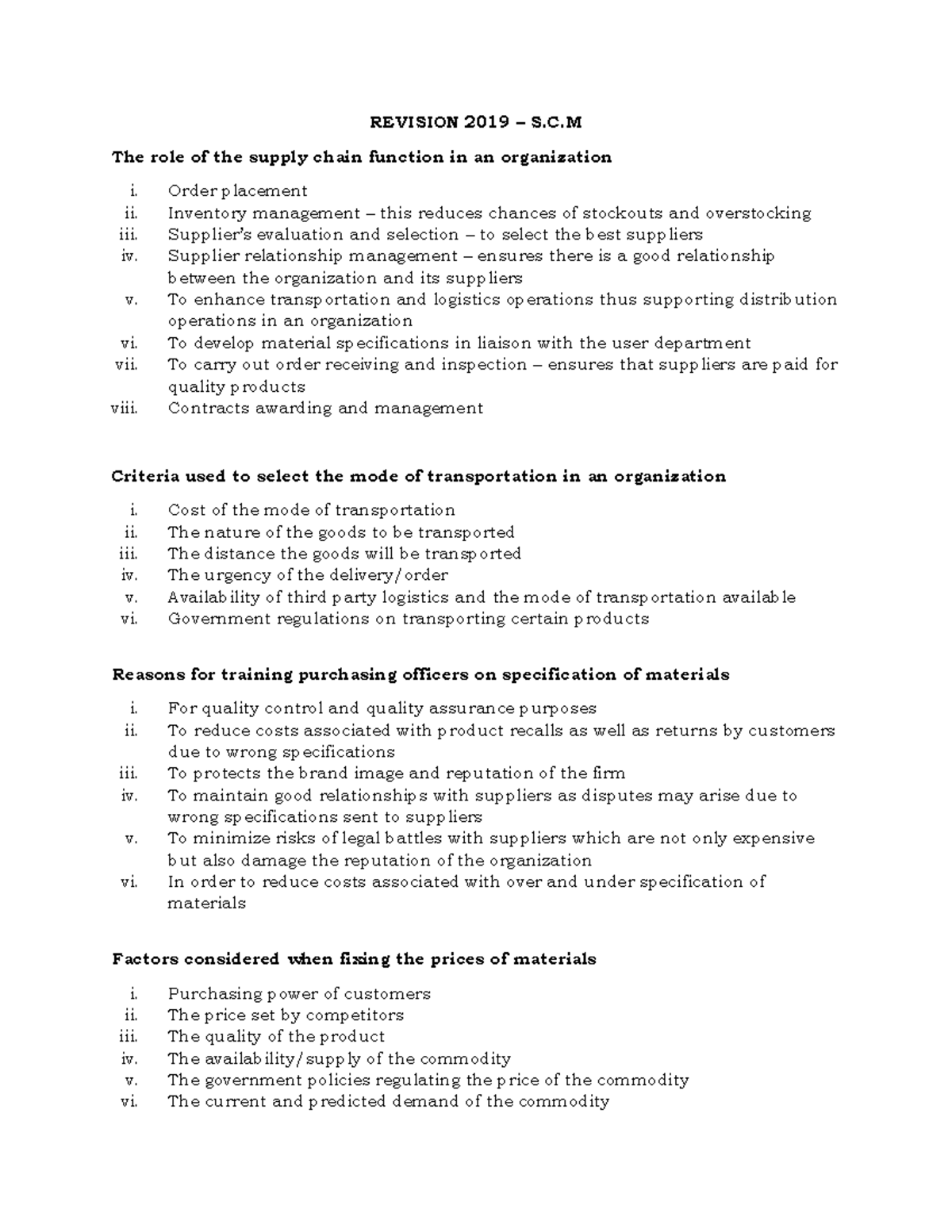 S.C.M 2019: Key Principles in Supply Chain Management & Purchasing ...