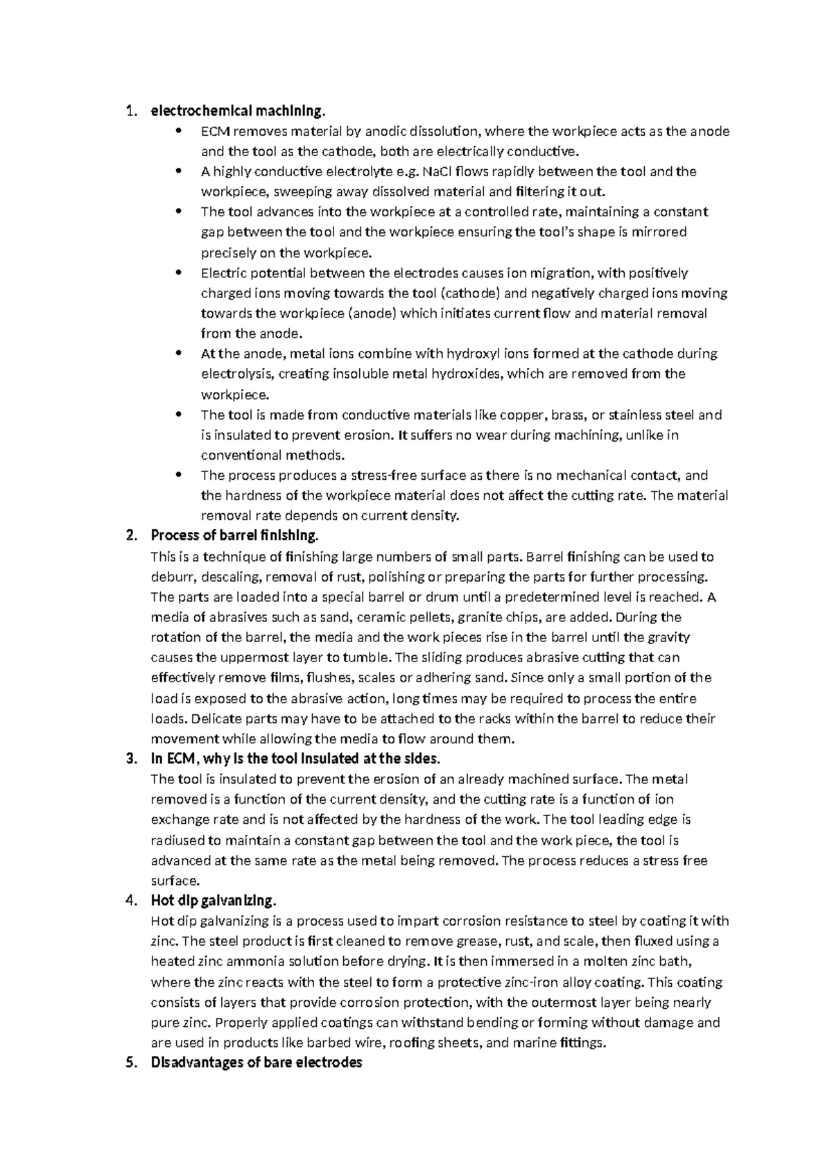 ECM & Chemical Machining Processes: Overview & Applications (ENG 101 ...
