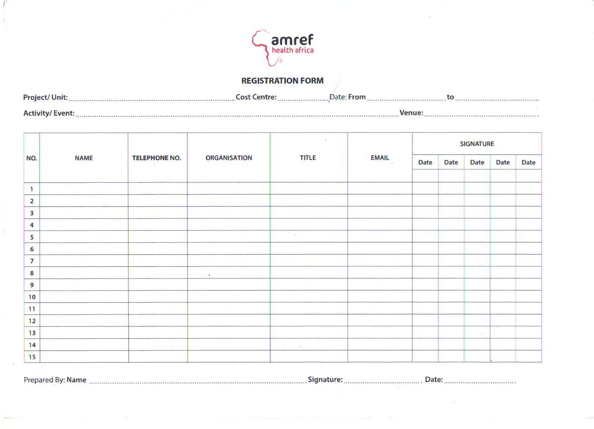 Afmref-MU Africa collaborative sign up sheet - Medical Laboratory ...