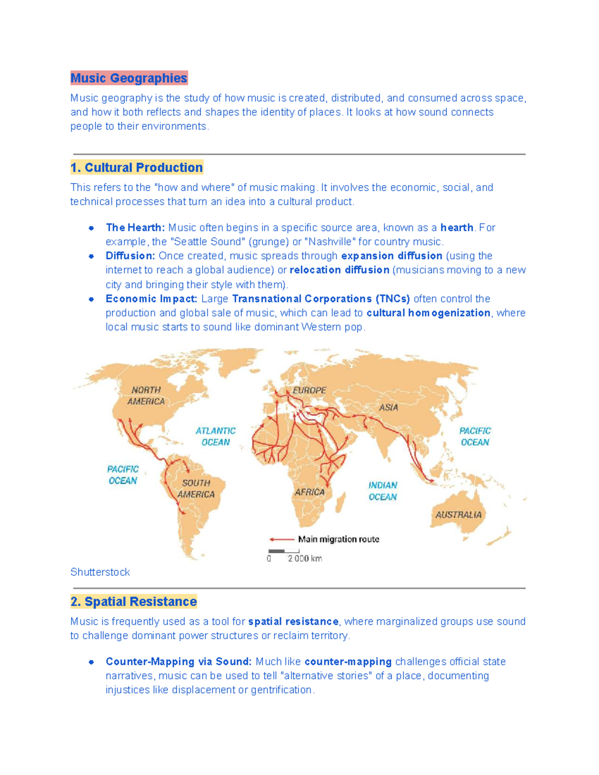 HGeo 7: Music Geographies and Cultural Identities Notes - Studocu