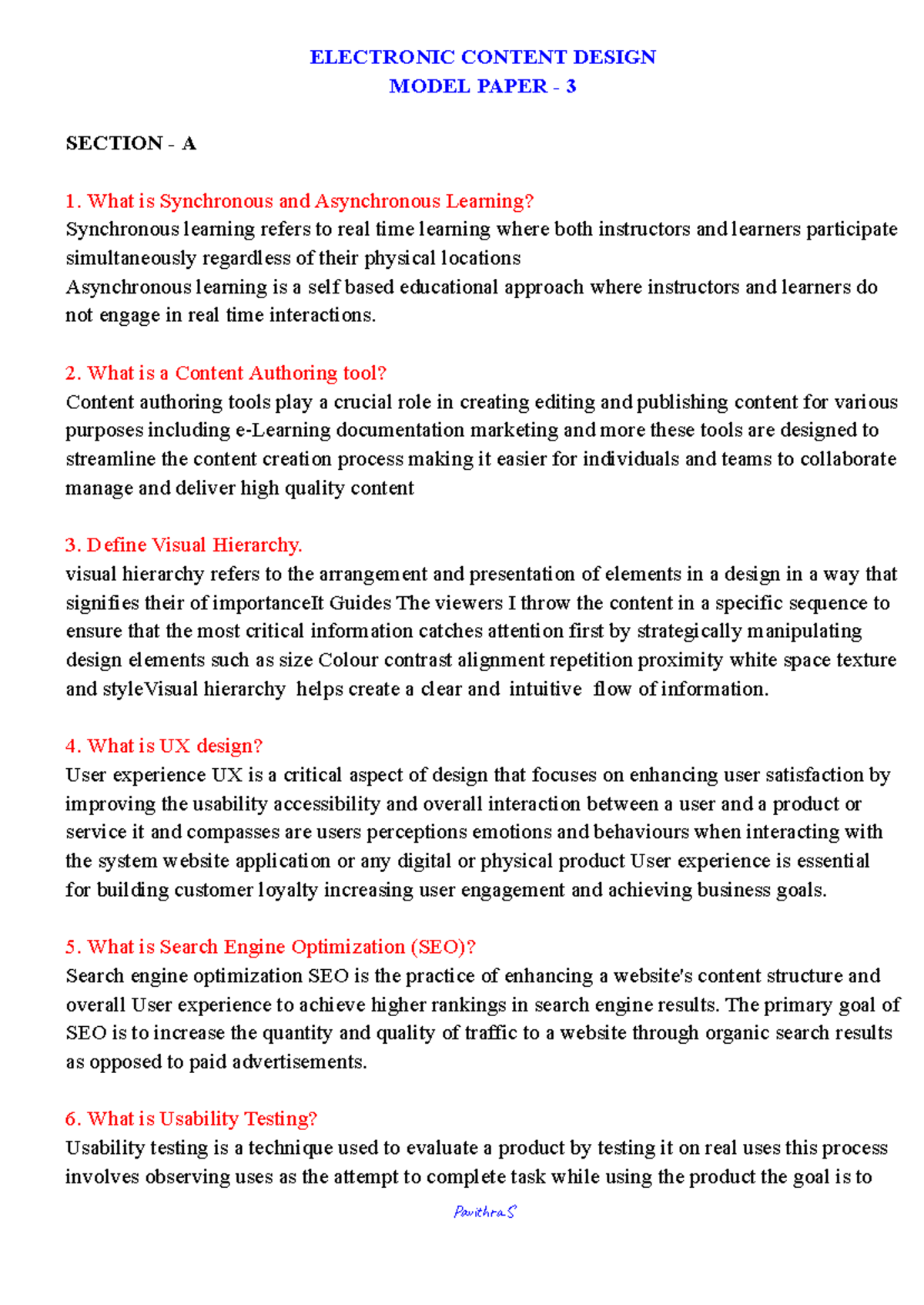 ECD 3 - Model Paper: Synchronous vs. Asynchronous Learning & UX Design ...