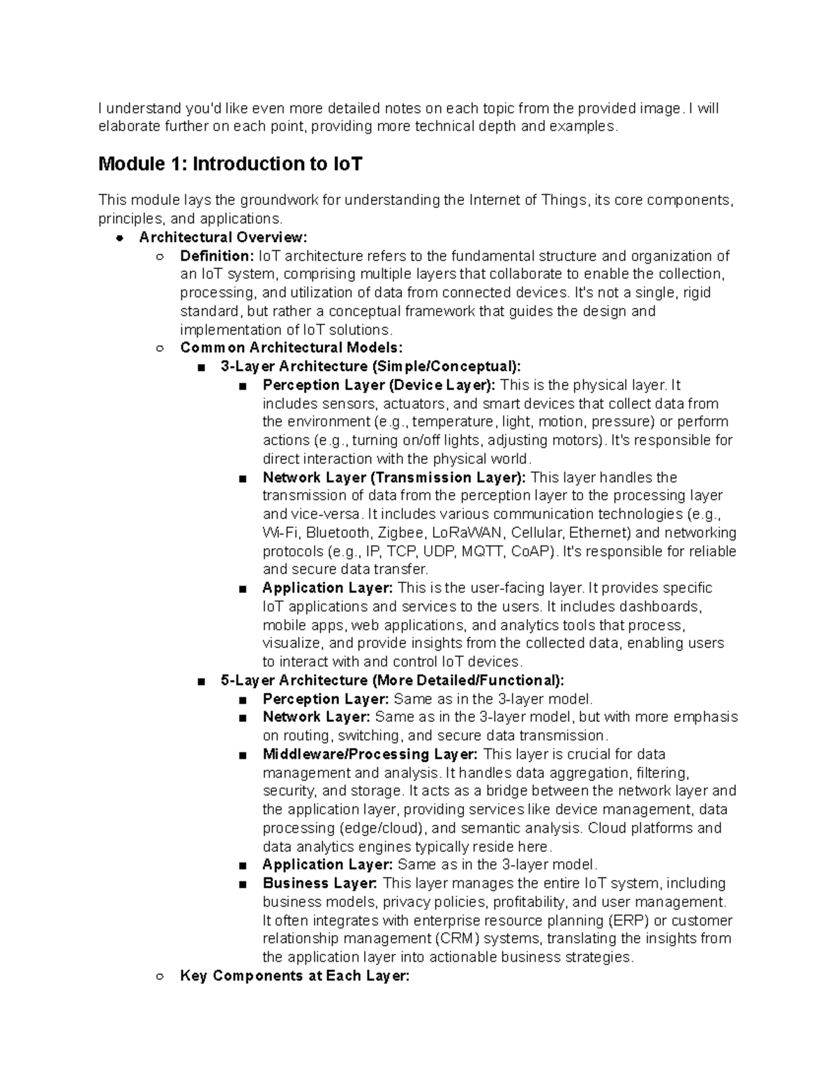 Module 1: Introduction to IoT - Detailed Notes and Insights - Studocu