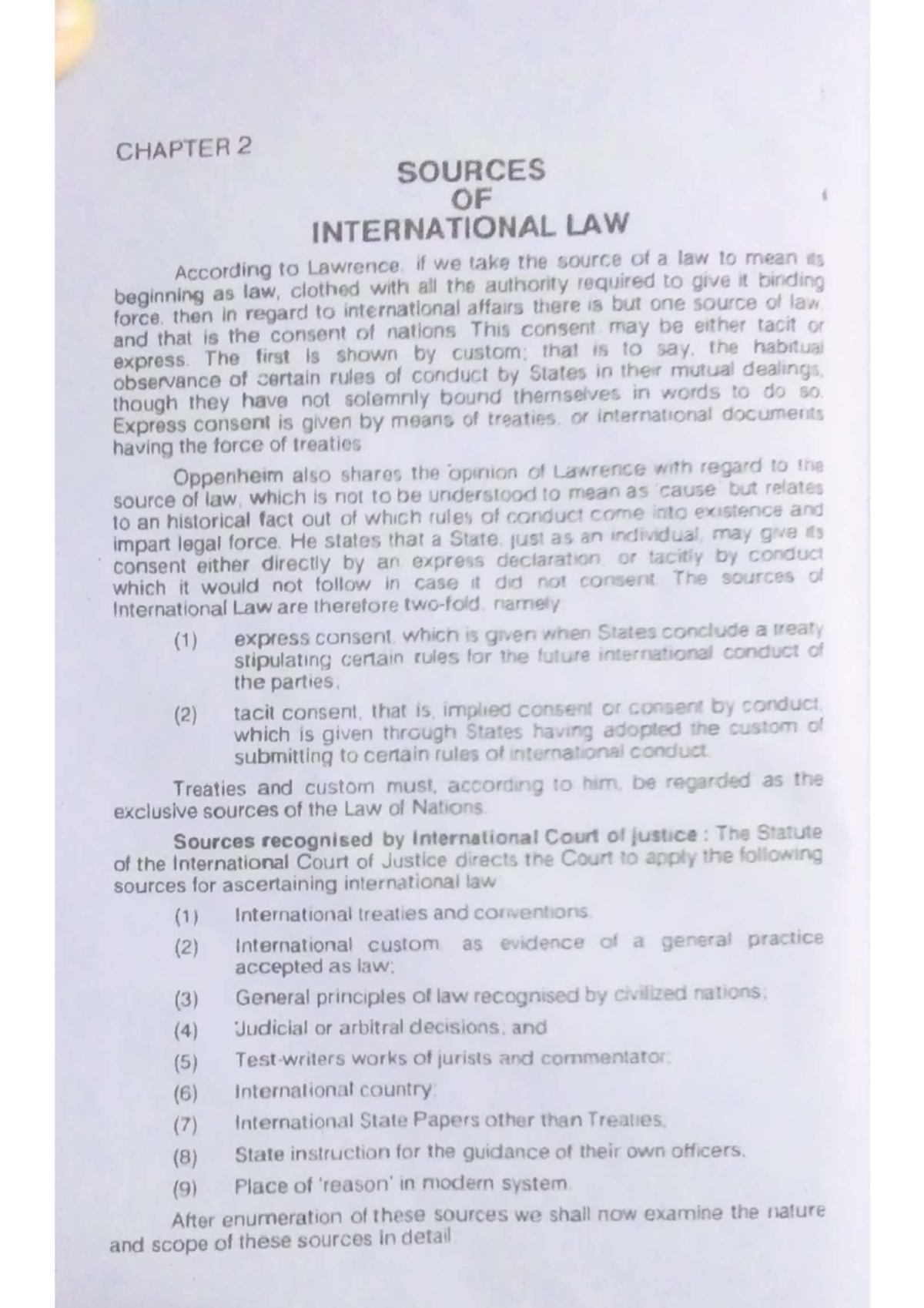 CHAPTER 2: SOURCES OF INTERNATIONAL LAW - Summary & Insights - Studocu