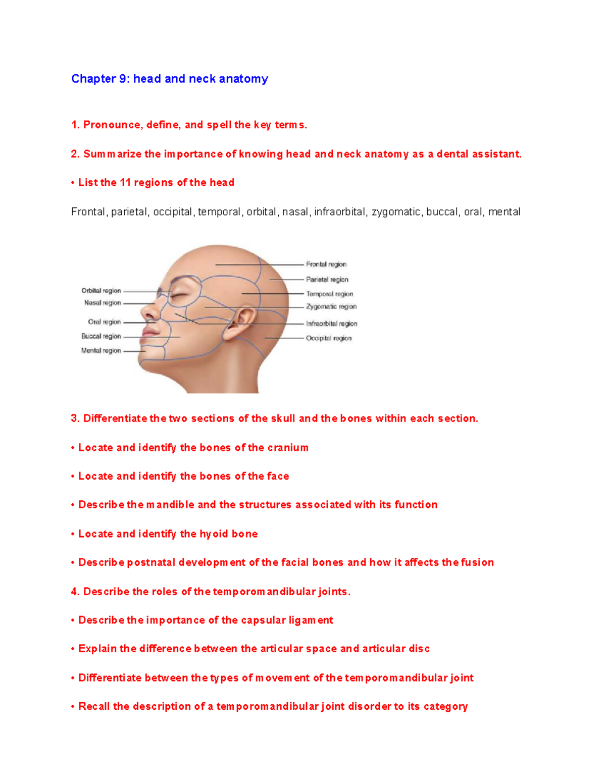 Chapter 9: Head and Neck Anatomy for Dental Assistants - Studocu