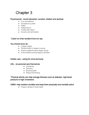 Cna Chapter 1 - curam college of nursing - Chapter 1 Long term care ...