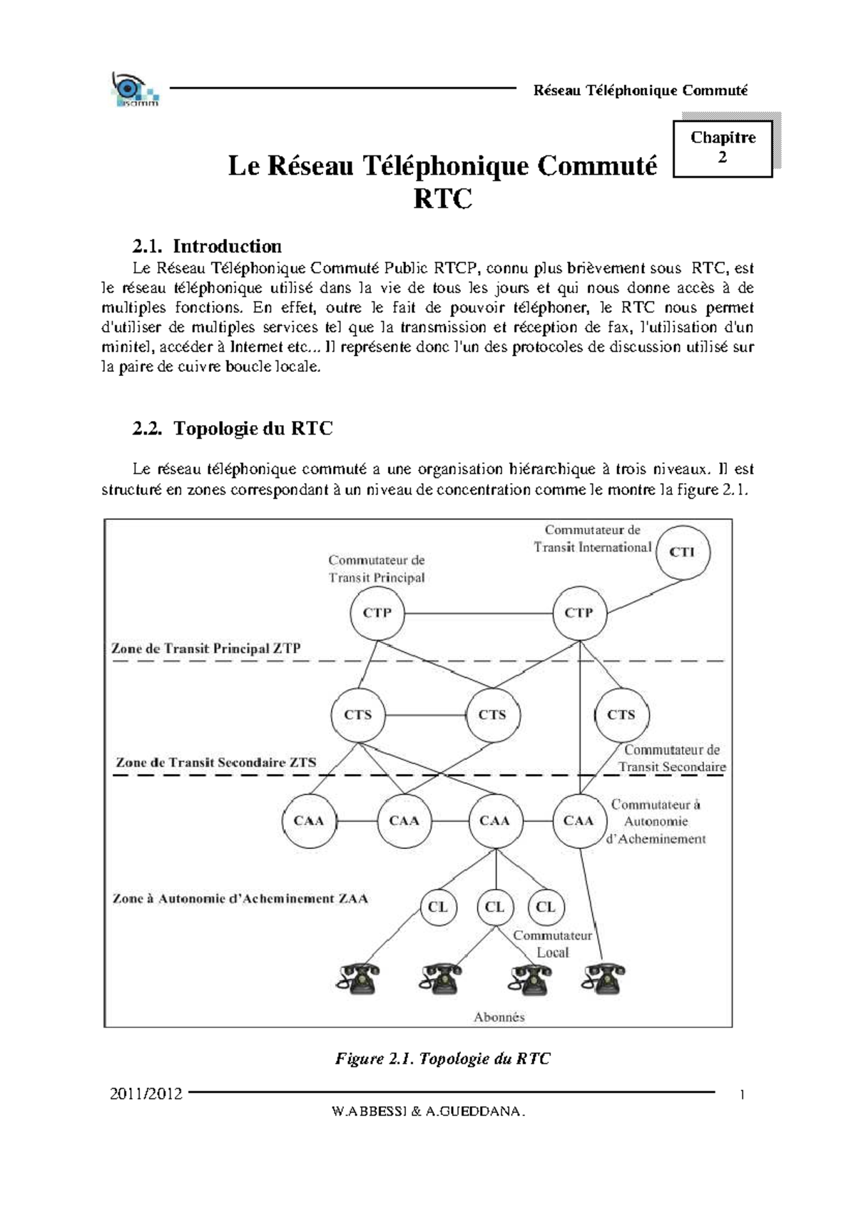 Réseau Téléphonique Commuté (RTC) : Structure et Fonctionnalités - Studocu