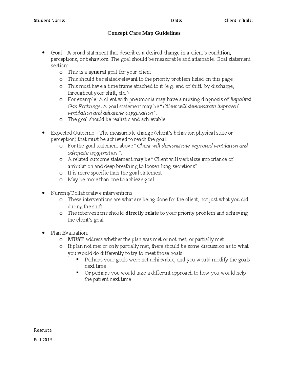 Concept Care Map done - Care Map - Concept Care Map Guidelines Goal – A ...