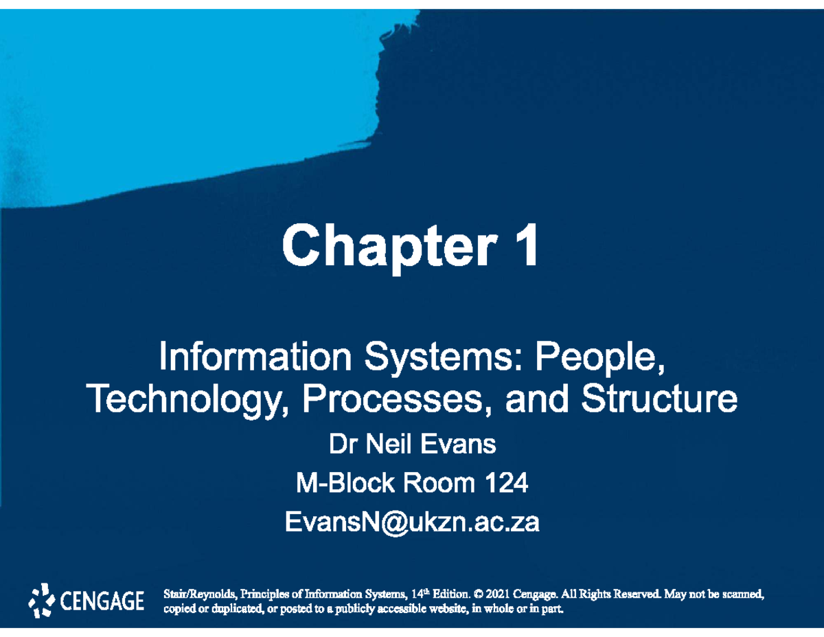 ISTN 101 Chapter 1 Summary: Information Systems Overview - Studocu