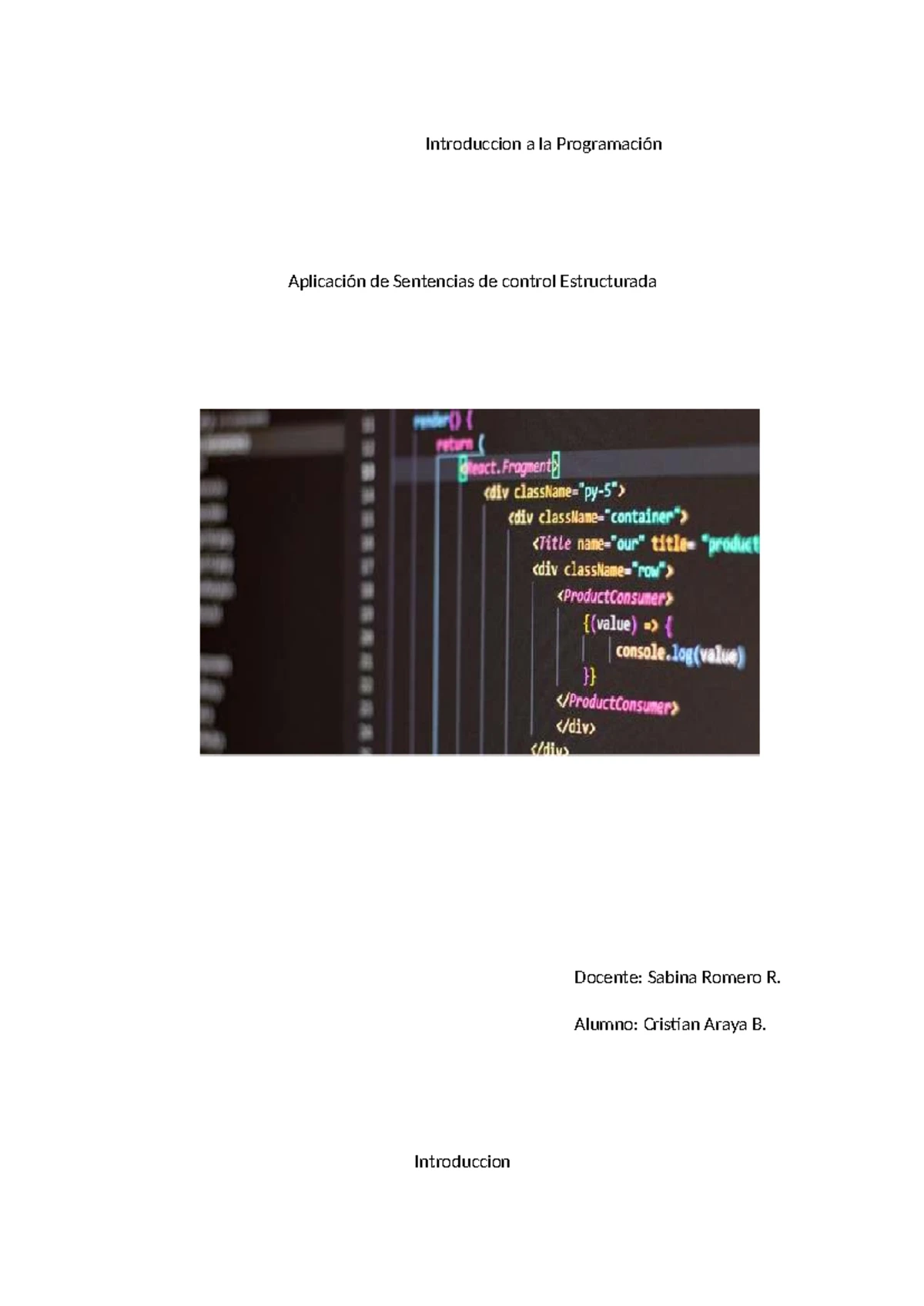 Trabajo Final de Introducción a la Programación - Algoritmo en C - Studocu
