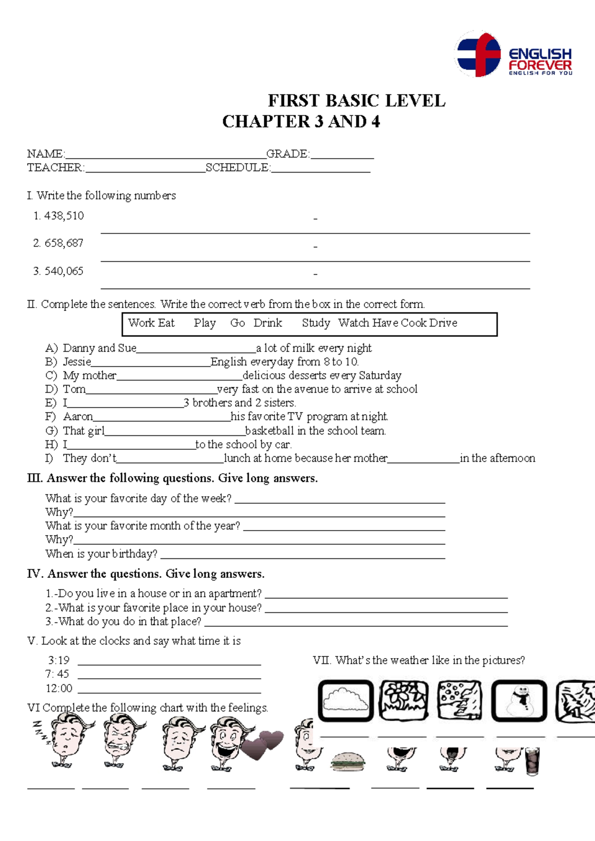 Basic Level Chapter 3 & 4 Exercises - 31732019 - Studocu