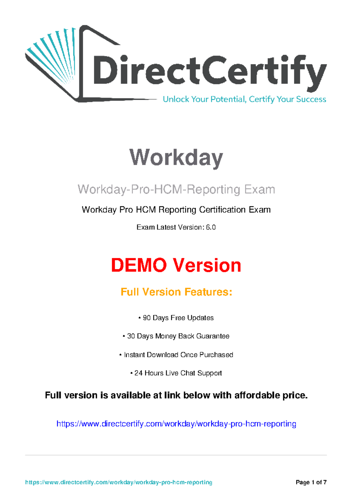 Workday Pro HCM Reporting Certification Exam Guide (Version 6.0) - Studocu