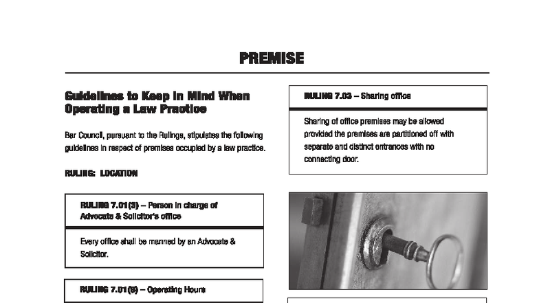 PREMISE Guidelines for RULING 7.03: Sharing Office in Law Practice ...