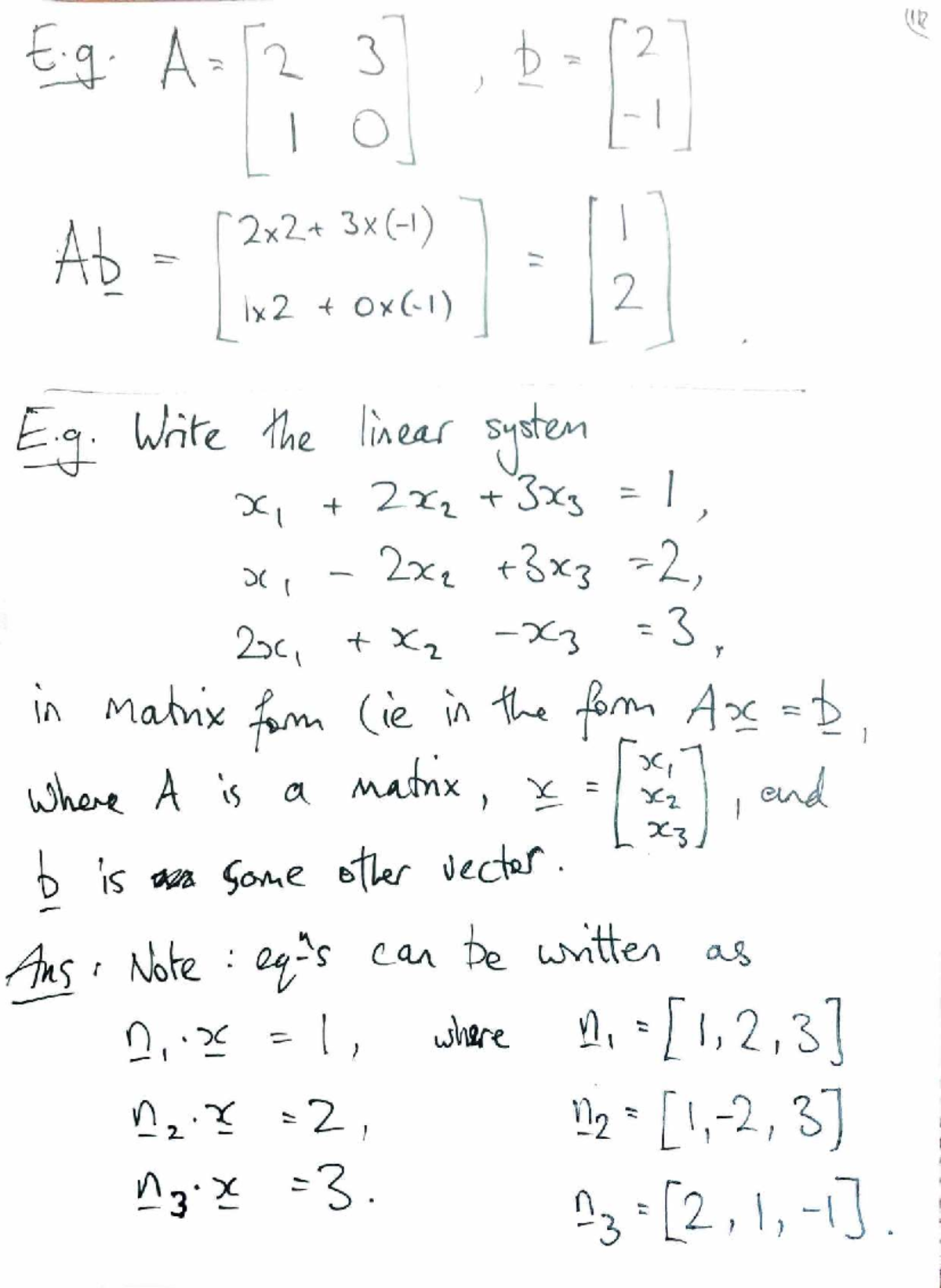 Lecture 11: Linear Systems and Matrix Transformations - Studocu