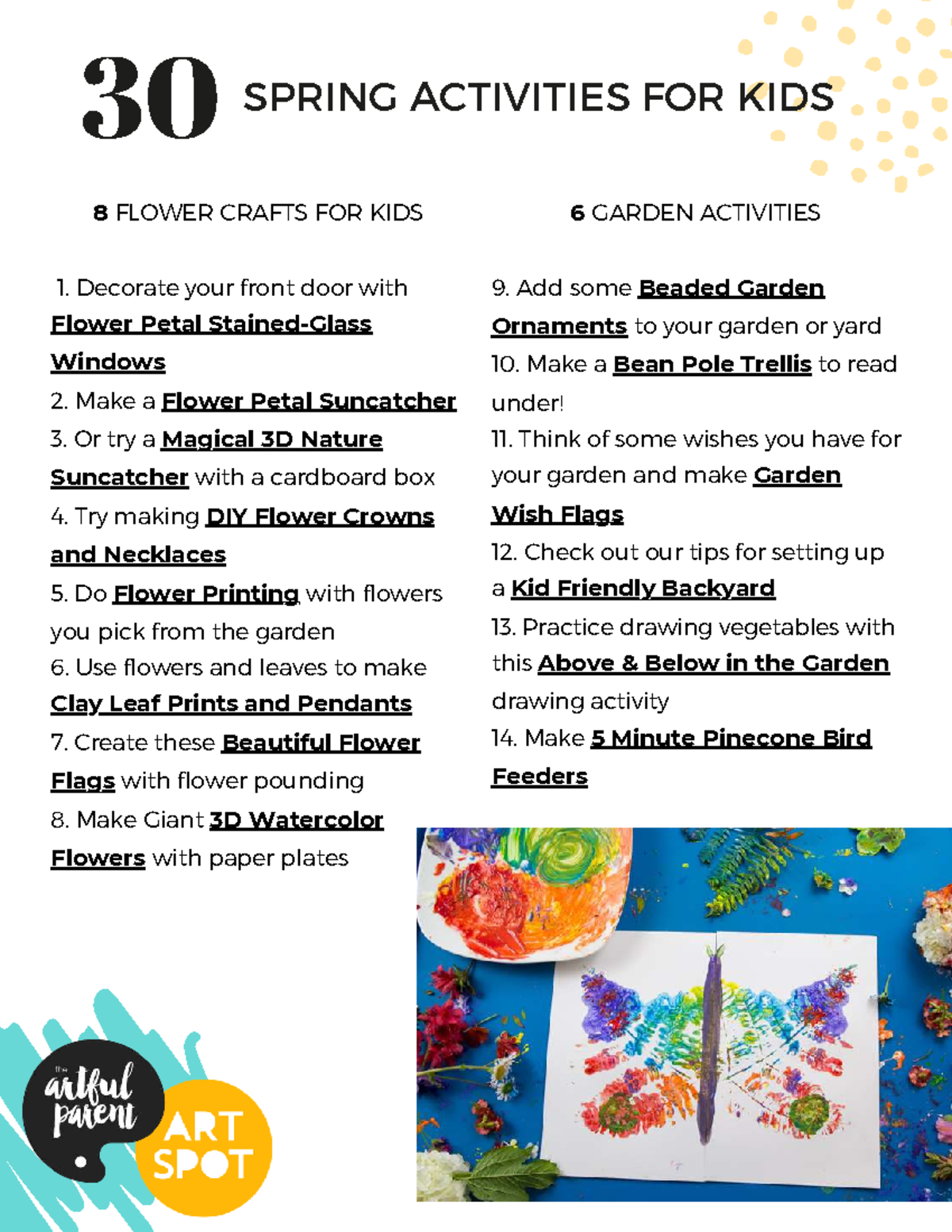 30 Spring Activities for Kids: Crafts & Garden Fun - Studocu
