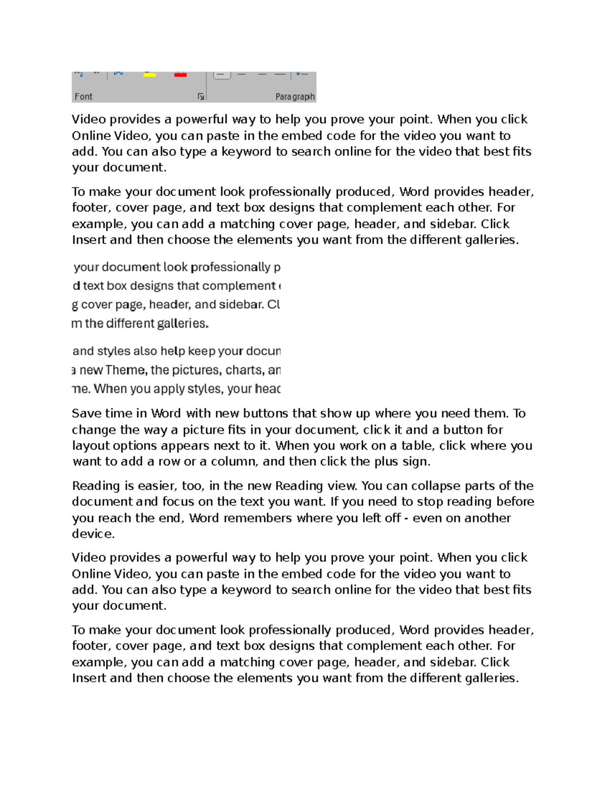 Enhancing Your Document with Video and Design Tools in Word - Studocu