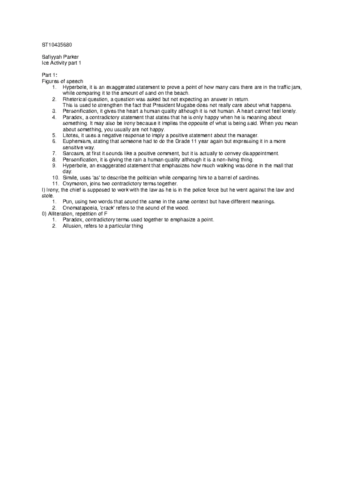 ST10435680 Ice Task 1 - Understanding Narrative Elements in Reading ...