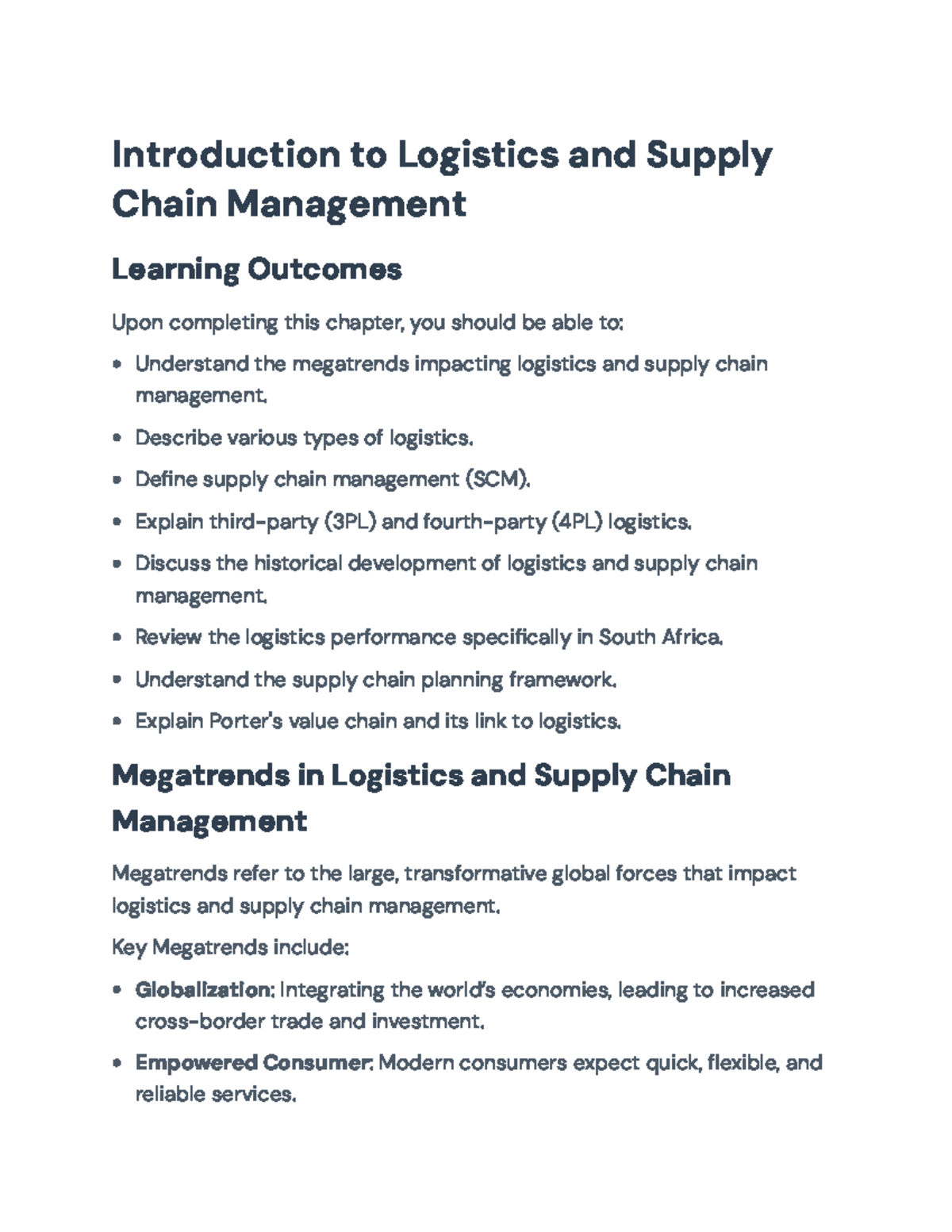 Title: "LOGISTICS 101: Key Concepts and Trends in SCM (SCM 101 ...