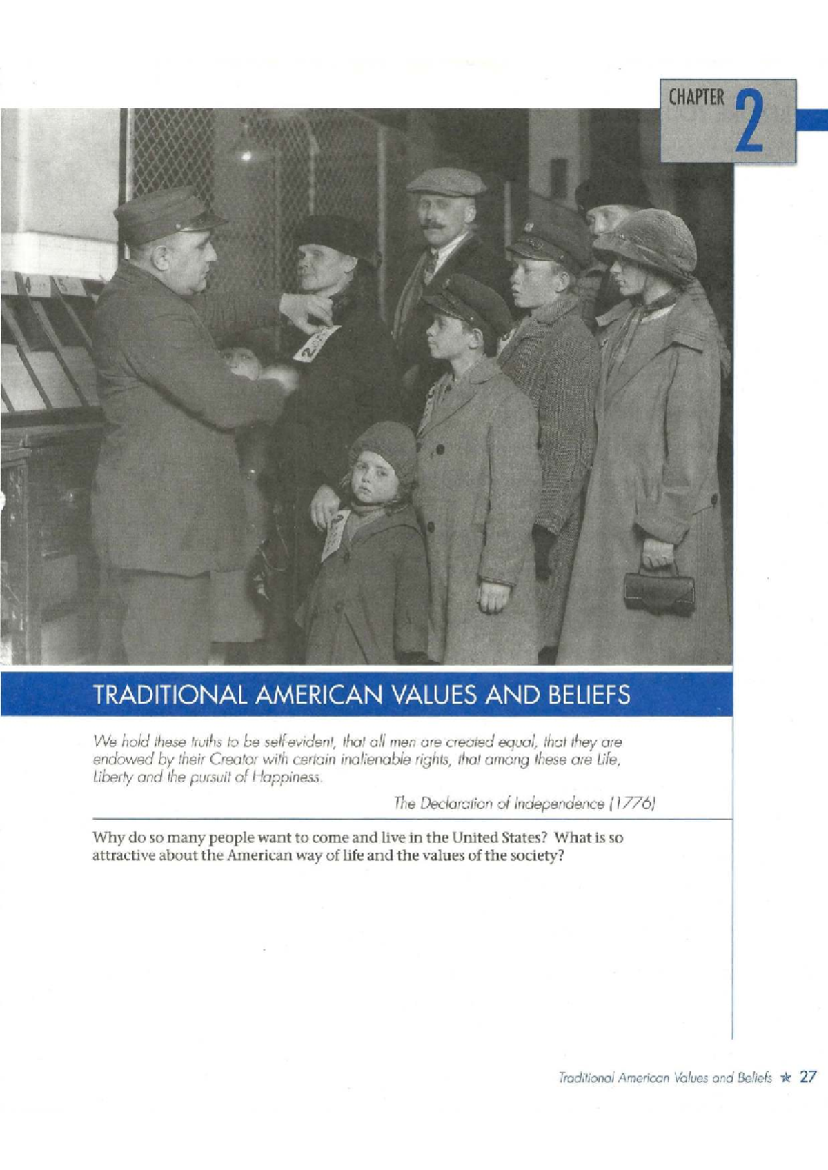 Chapter 2 3 American Values and Beliefs - Ngôn ngữ Anh - Studocu