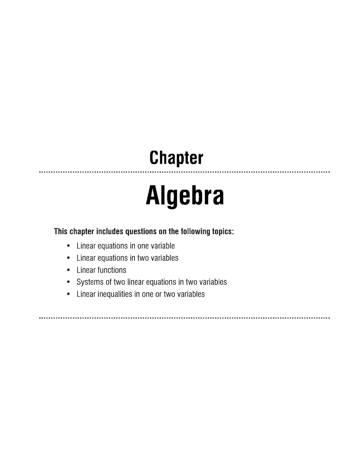 Digital SAT Math Practice Questions Algebra - This chapter includes ...