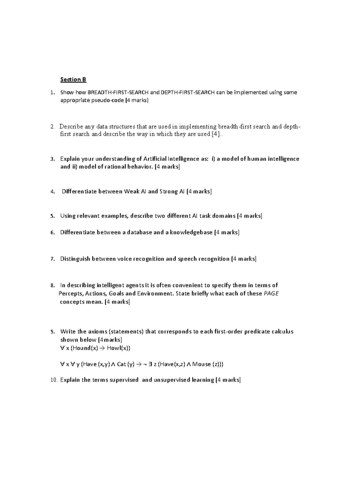 AI 101 Final Exam Paper - Notes on Concepts and Expert Systems - Studocu