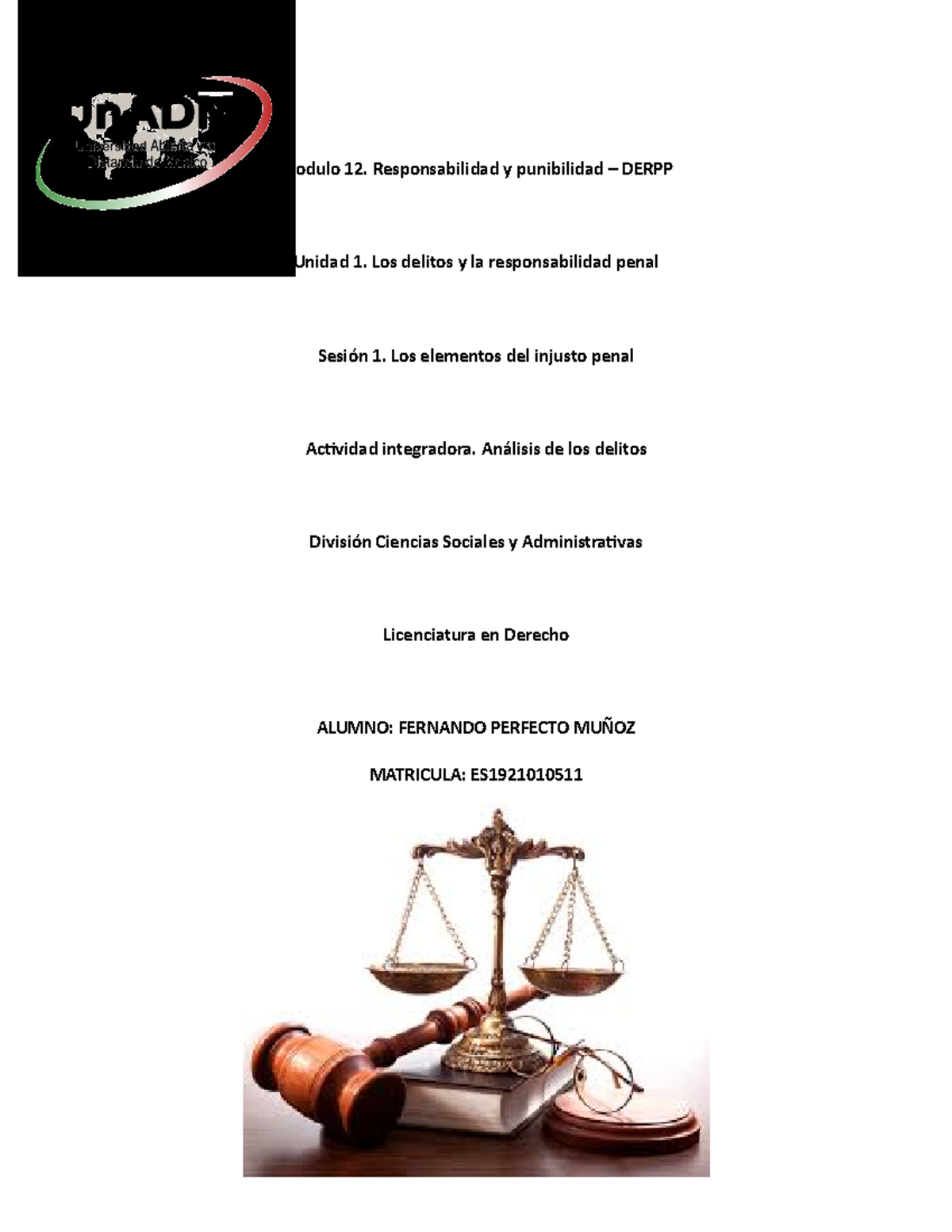 M12 U1 S1 FEPM - Derecho - Modulo 12. Responsabilidad y punibilidad ...