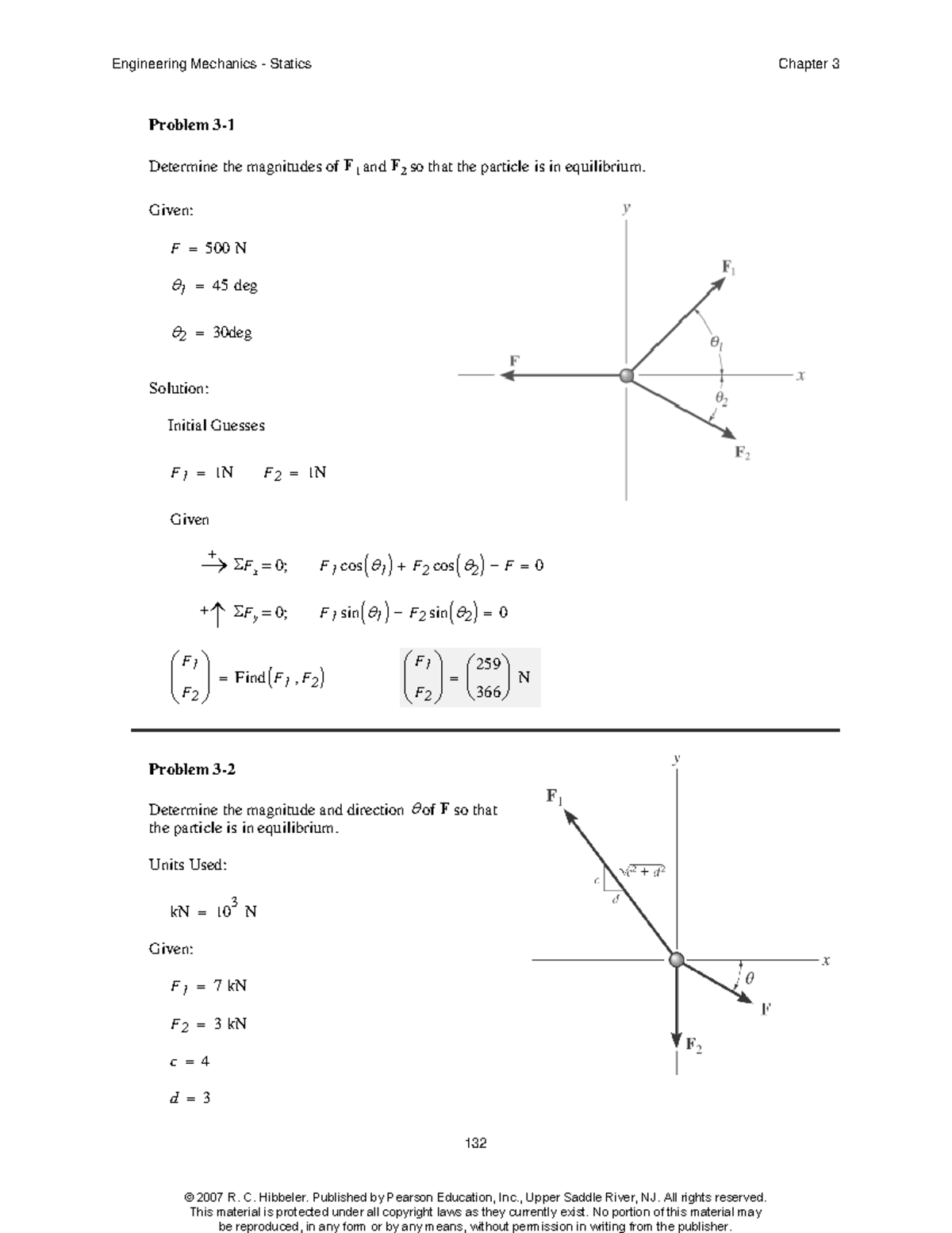 Hibbeler Statics 11th Ed. Solutions Manual - Chapter 3 Problems ...
