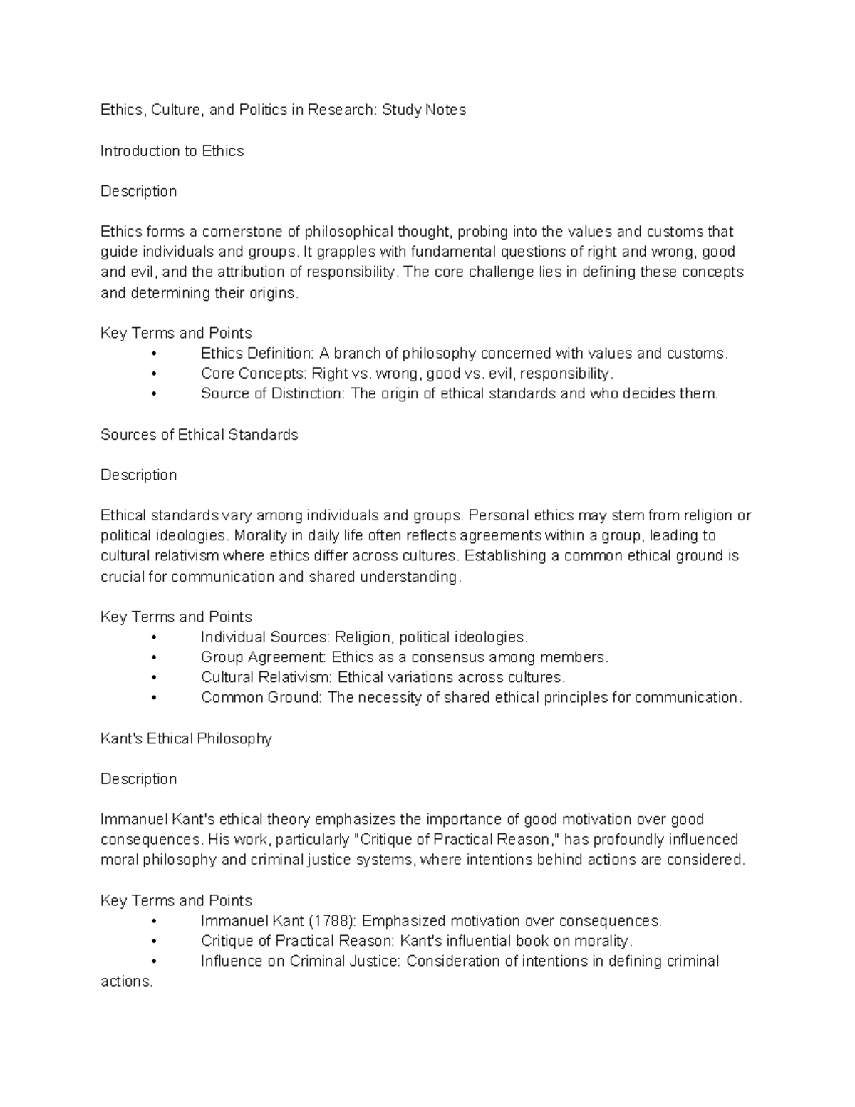 Social Work 3: Ethics, Culture, and Politics Study Notes for Test - Studocu