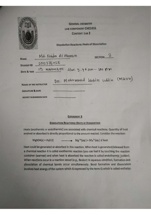 CHE101 L Laboratory Safety Guidelines - School of Health and Life ...