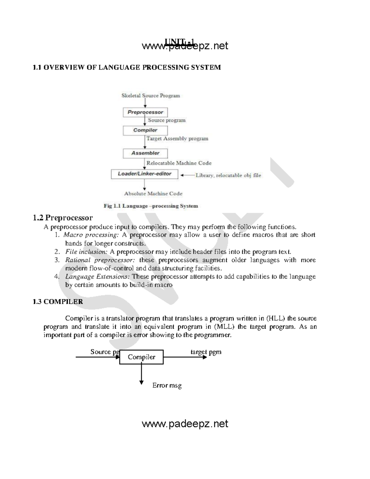 CS8602 Notes Compiler Design - SRI VIDYA COLLEGE OF ENGINEERING AND ...