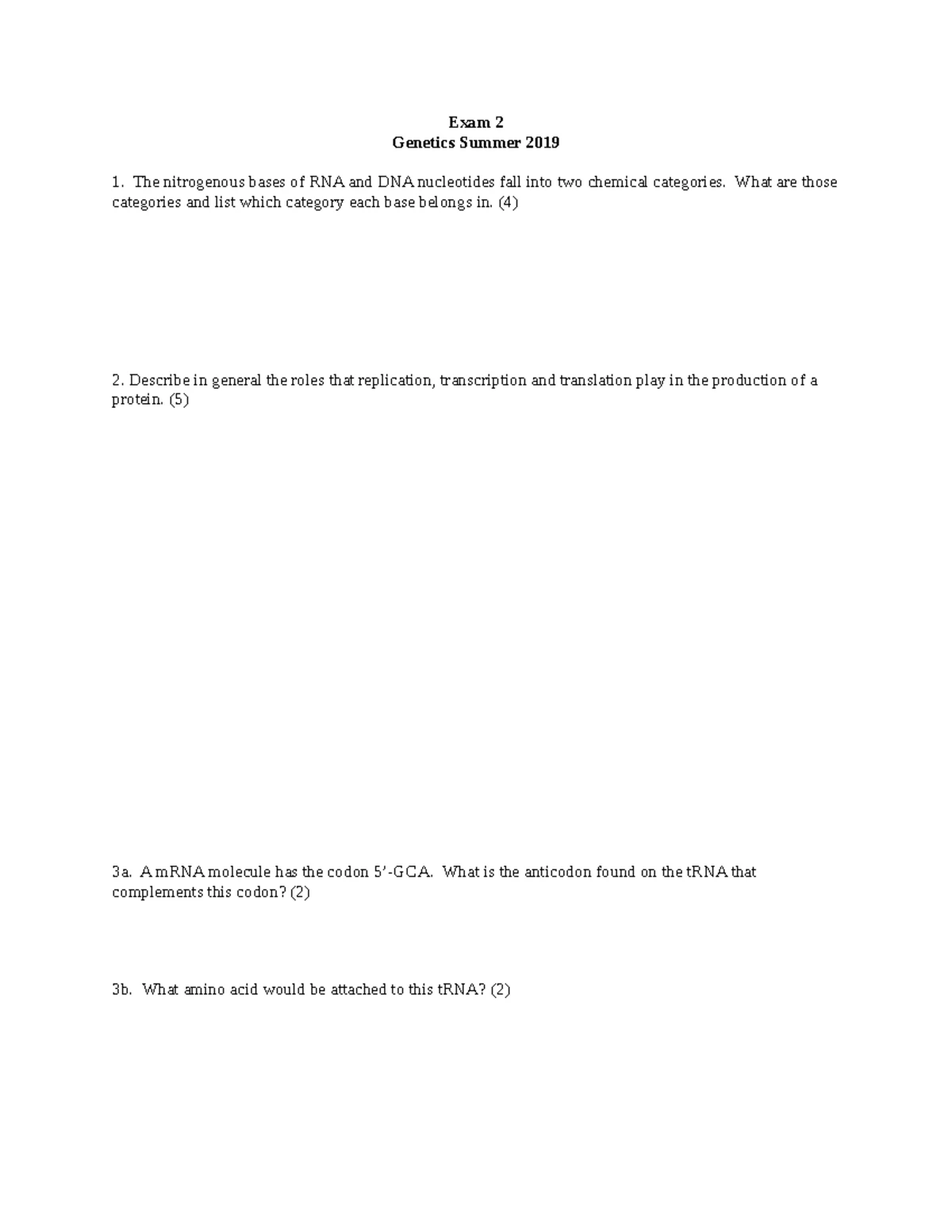 Exam 2 Genetics Fall 2024 Study Guide and Key Concepts - Studocu