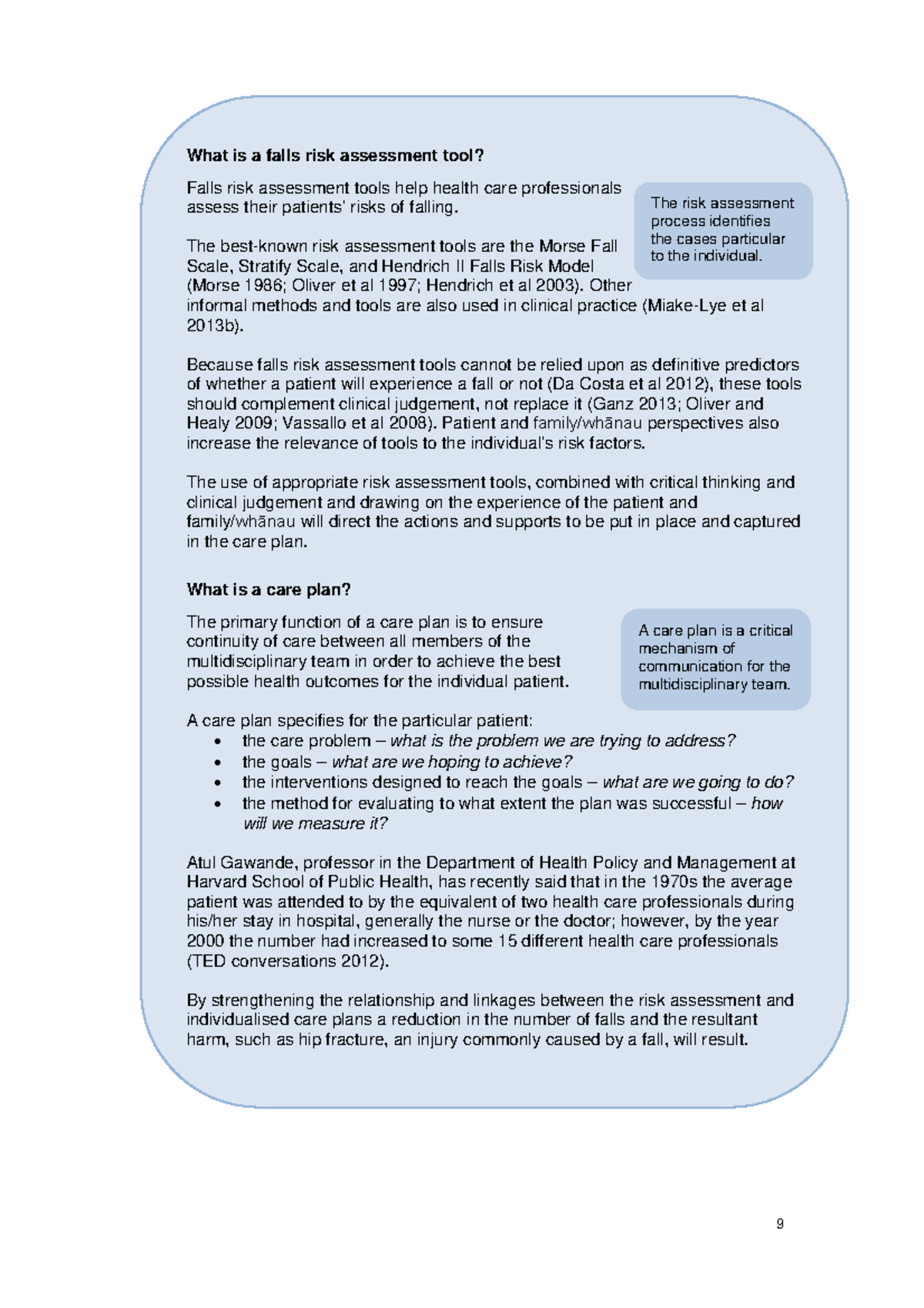 Fall Risk Assessment Tools and Care Plans: Key Insights - Studocu